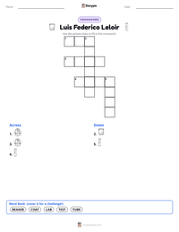 Luis Federico Leloir printable worksheet preview