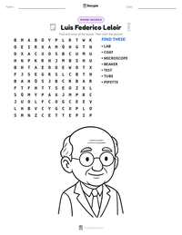 Luis Federico Leloir printable worksheet preview
