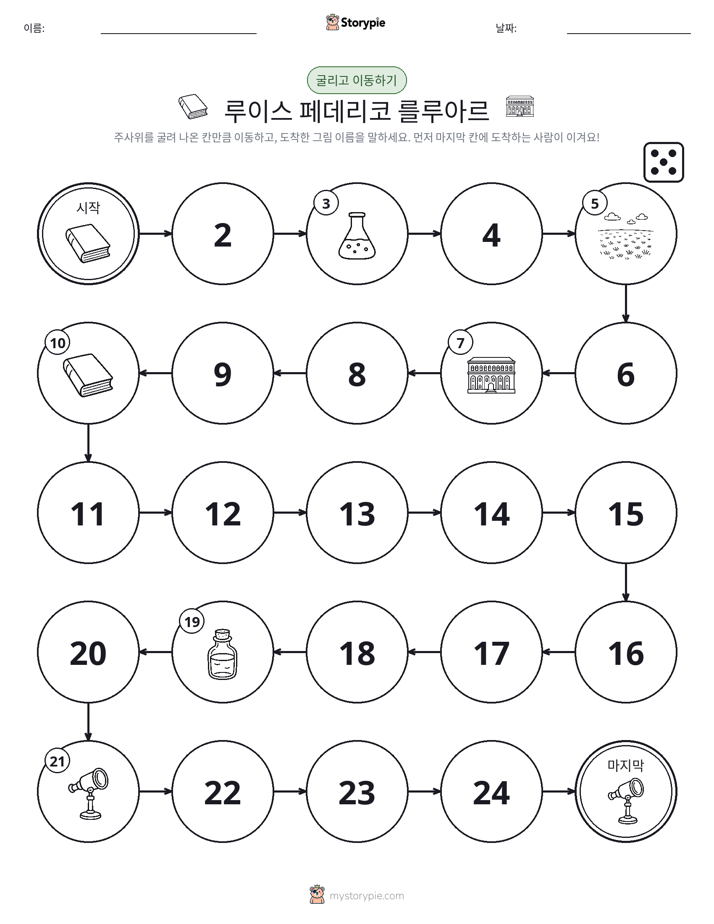 주사위 굴리고 이동하기 게임
