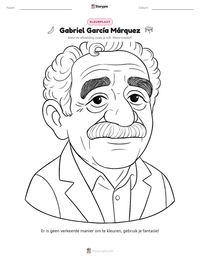 Gabriel García Márquez afdrukbare werkblad voorbeeld