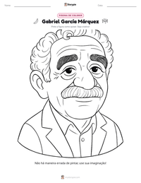 Prévia da folha de atividades imprimível Gabriel García Márquez
