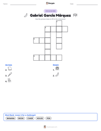 Gabriel García Márquez printable worksheet preview