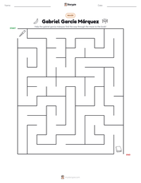 Gabriel García Márquez printable worksheet preview
