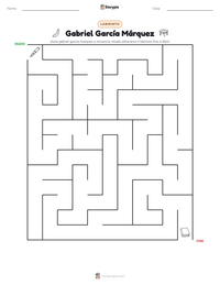 Anteprima della scheda stampabile di Gabriel García Márquez