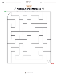 Podgląd drukowalnego arkusza ćwiczeń Gabriel García Márquez