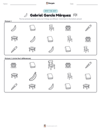 Gabriel García Márquez printable worksheet preview