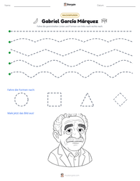 Gabriel García Márquez druckbare Arbeitsblatt Vorschau