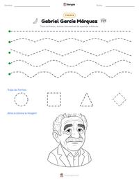 Vista previa de la hoja de trabajo imprimible de Gabriel García Márquez
