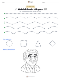 Gabriel García Márquez afdrukbare werkblad voorbeeld