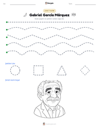 Gabriel García Márquez yazdırılabilir çalışma sayfası önizlemesi