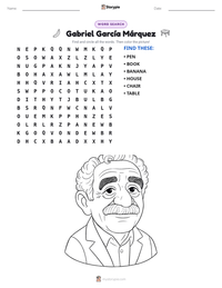 Gabriel García Márquez printable worksheet preview