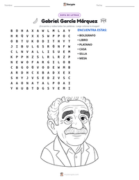 Vista previa de la hoja de trabajo imprimible de Gabriel García Márquez