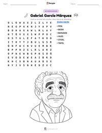 Gabriel García Márquez afdrukbare werkblad voorbeeld