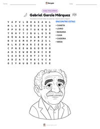 Prévia da folha de atividades imprimível Gabriel García Márquez