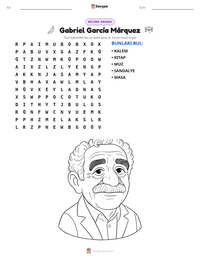Gabriel García Márquez yazdırılabilir çalışma sayfası önizlemesi
