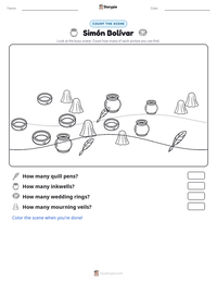 Simón Bolívar printable worksheet preview