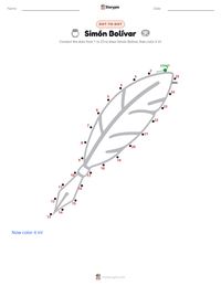 Simón Bolívar printable worksheet preview