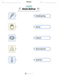 Simón Bolívar printable worksheet preview