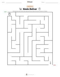 Simón Bolívar druckbare Arbeitsblatt Vorschau