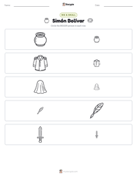 Simón Bolívar printable worksheet preview