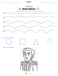 Simón Bolívar druckbare Arbeitsblatt Vorschau