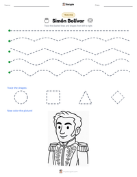 Simón Bolívar printable worksheet preview
