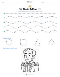 Aperçu de la feuille de travail imprimable Simón Bolívar
