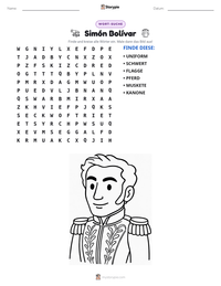 Simón Bolívar druckbare Arbeitsblatt Vorschau