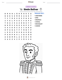 Aperçu de la feuille de travail imprimable Simón Bolívar