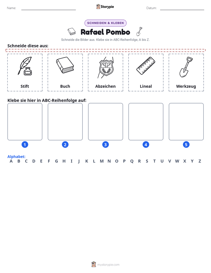 Schneiden & Einfügen Alphabet