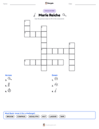 María Reiche printable worksheet preview