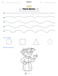 María Reiche printable worksheet preview
