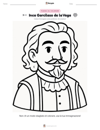 Anteprima della scheda stampabile di Inca Garcilaso de la Vega