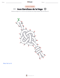 Inca Garcilaso de la Vega afdrukbare werkblad voorbeeld