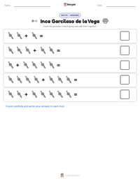 Inca Garcilaso de la Vega printable worksheet preview