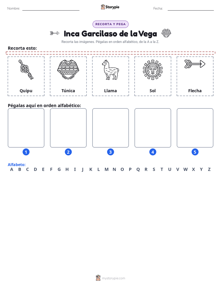 Cortar y Pegar el Alfabeto