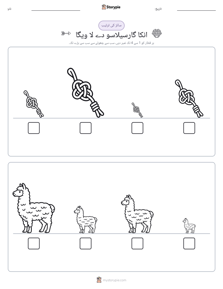سائز کی ترتیب