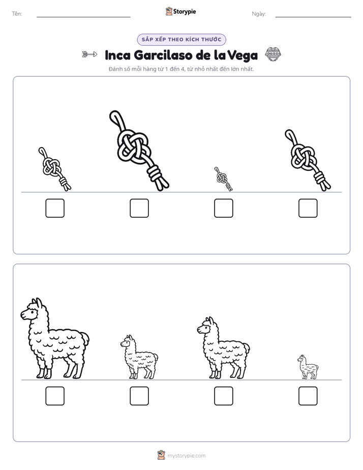 Thứ Tự Kích Thước