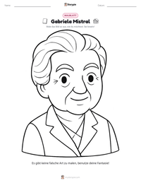 Gabriela Mistral druckbare Arbeitsblatt Vorschau