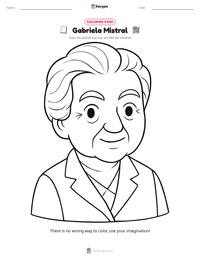 Gabriela Mistral printable worksheet preview