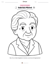 Anteprima della scheda stampabile di Gabriela Mistral