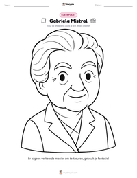 Gabriela Mistral afdrukbare werkblad voorbeeld