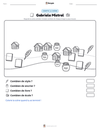 Aperçu de la feuille de travail imprimable Gabriela Mistral