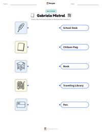 Gabriela Mistral printable worksheet preview