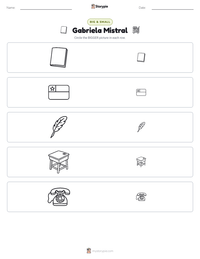 Gabriela Mistral printable worksheet preview