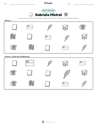 Gabriela Mistral printable worksheet preview