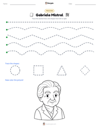 Gabriela Mistral printable worksheet preview
