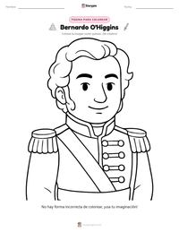 Vista previa de la hoja de trabajo imprimible de Bernardo O'Higgins