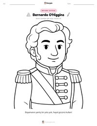 Bernardo O'Higgins yazdırılabilir çalışma sayfası önizlemesi