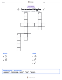 Bernardo O'Higgins printable worksheet preview